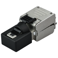 RJ45 plug Cat.6A, shielded, tool less and field mountable