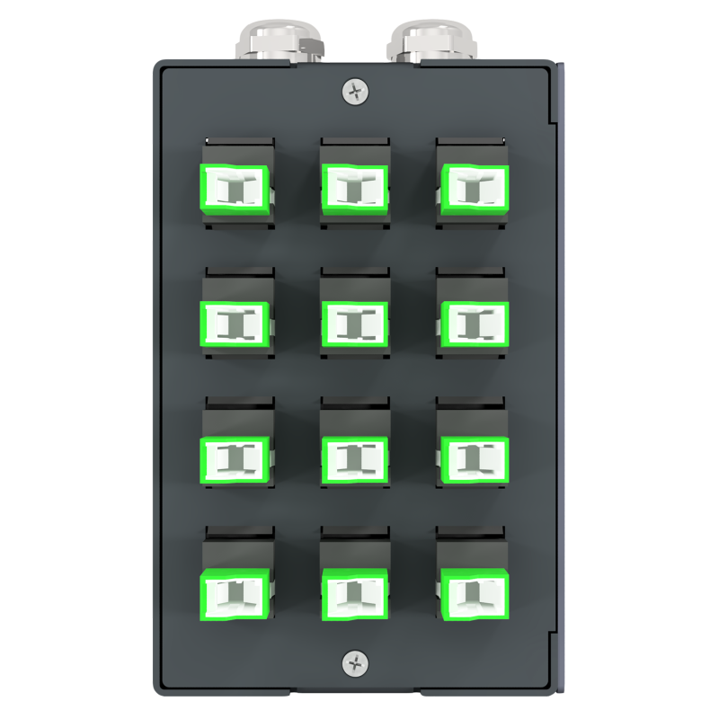 MDB EasyPatch-FO DIN Rail Mounted - 12-Port E-2000 APC...