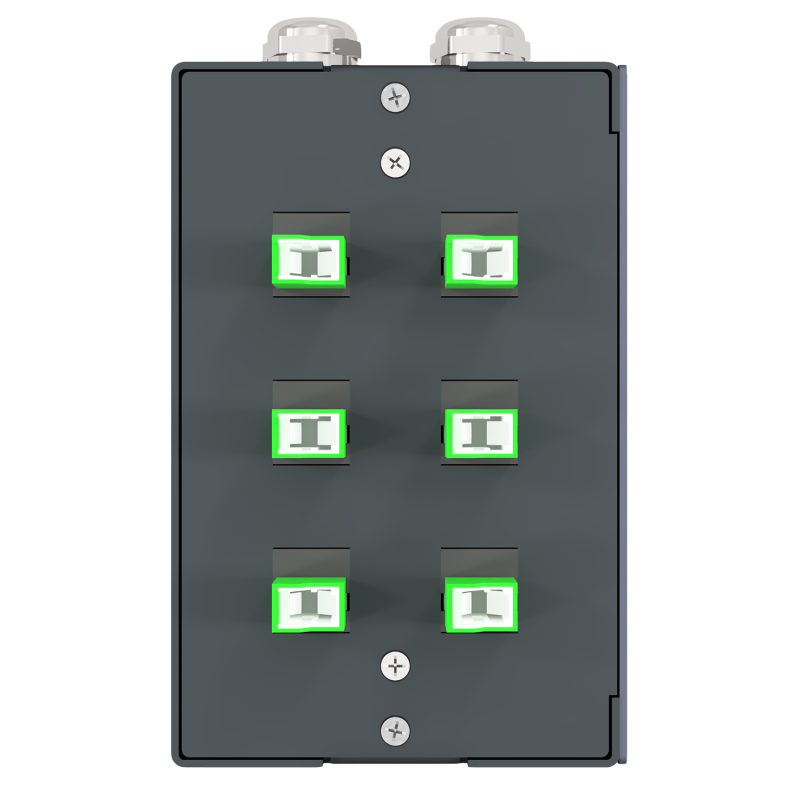 MDB EasyPatch-FO DIN Rail Mounted - 6-Port E-2000 APC...