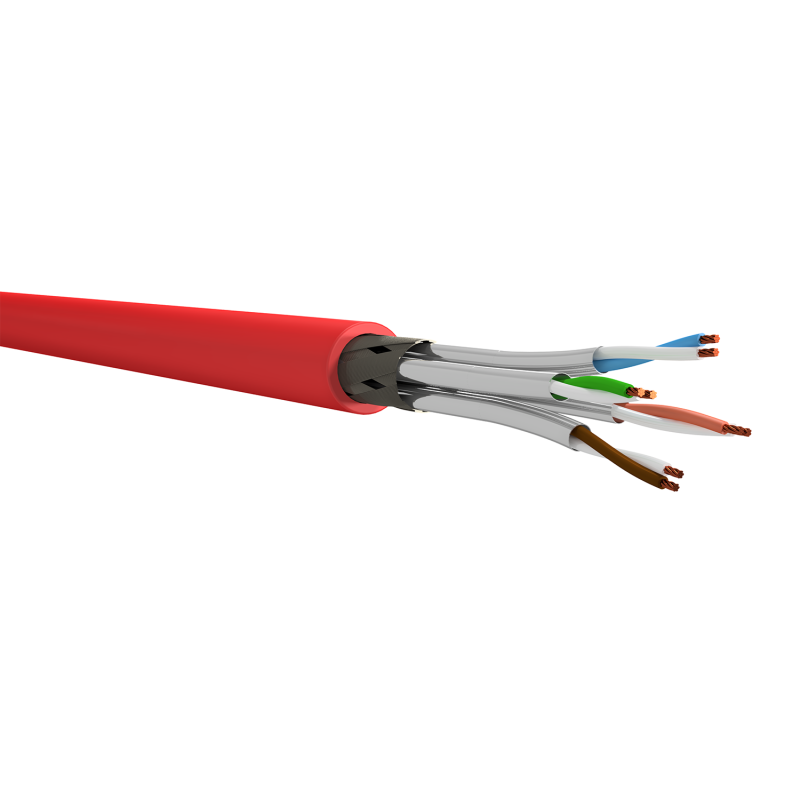 HIGH SCREEN FLEX PUR Cat.7 S/FTP AWG26/7 data cable, red