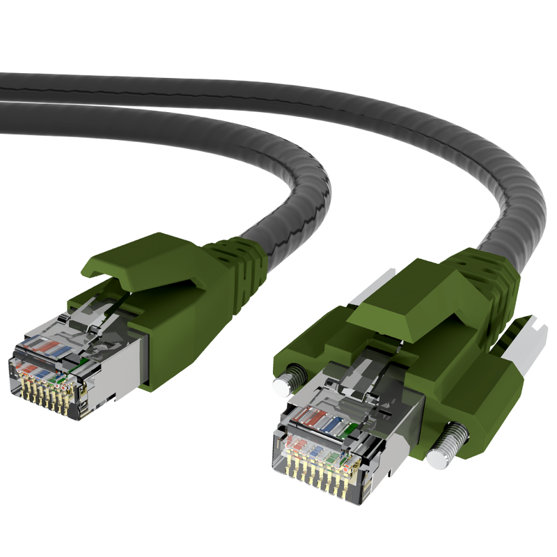 PRO-600M RJ45 SCREWBoot zu RJ45 Patchkabel Cat.6A AWG...