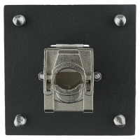 SCREWBoot module plate 50x50mm stainless steel 1-port Cat.6A keystone module, grey