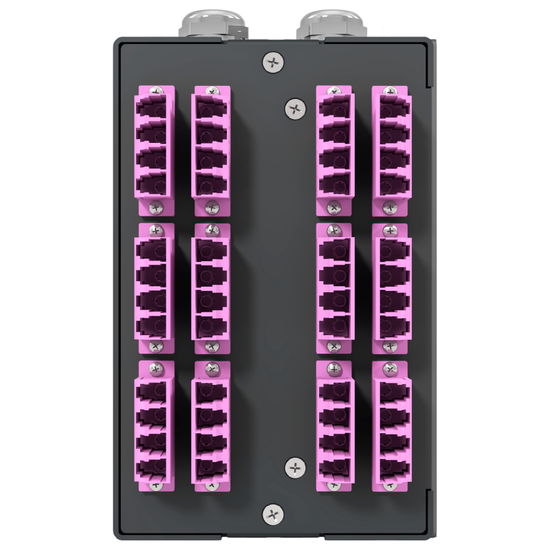 MDB EasyPatch-FO DIN Rail Mounted - 12-Port LC OM4 Quad...