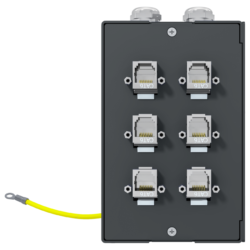 MDB Install-CU DIN Rail Mounted - 6-Port SCREWBoot Cat.6...