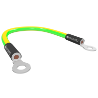 Cable unipolar con terminal anular M4 H07V-K 1x4,0mm&sup2; flexible verde/amarillo