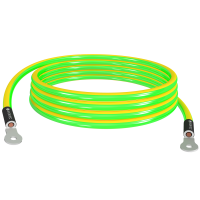 Cable unipolar con terminal anular M4 H07V-K 1x4,0mm² flexible verde/amarillo