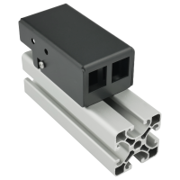 MDB Compact 2 Port DIN rail mount with RJ45 Cat.6A Keystone Coupler steel anthracite