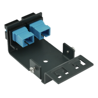 MDB Compact 2 Port DIN rail mount with SC Simplex Singlemode Coupler steel anthracite