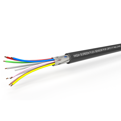 HIGHSCREENFLEX SENSOR PUR LI9YC11Y 8 x 0.25 mm&sup2; sensor actuator cable, shielded, black 10,0m