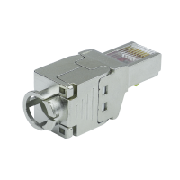 RJ45 LED-plug Cat.6A, shielded, tool less and field mountable