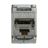 RJ45 Keystone Module Cat.6A shielded with cable gland, shielded