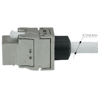 RJ45 Keystone Module Cat.6A shielded with cable gland, shielded