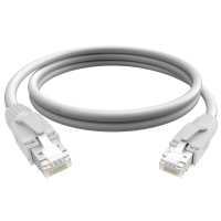 PRO-600R PUR HIGH SCREEN FLEX RJ45 Cat.6A Patchkabel S/FTP AWG26/7 Grau-Wei&szlig;