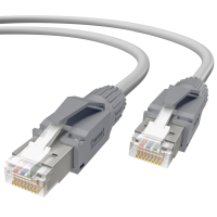 PRO-600R PUR HIGH SCREEN FLEX RJ45 Cat.6A Patchkabel S/FTP AWG26/7 Grau-Grau