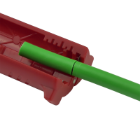 Kabelabisolierer f&uuml;r Daten-, Koaxial- und PROFINET-Kabel mit Transportschutz, rot