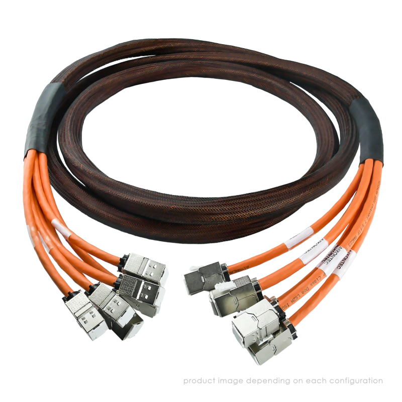 Cat.6A Cable Troncal de Cobre de 6 Puertos, Conjunto de...