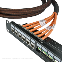 Câble de tronc en cuivre Cat.6A 8 ports, faisceau CAT.7 AWG26/7 PUR RJ-45, connecteur femelle - mâle blindé, rouge