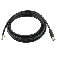 M12 A-coded 8-pin sensor cable female 180&deg; to open...