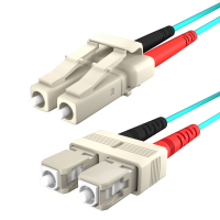 Cable de fibra &oacute;ptica LC-SC d&uacute;plex multimodo OM3 2.8 mm