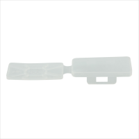 Portador de etiquetas de pl&aacute;stico transparente PE/PP 32X11X3mm (MB1)