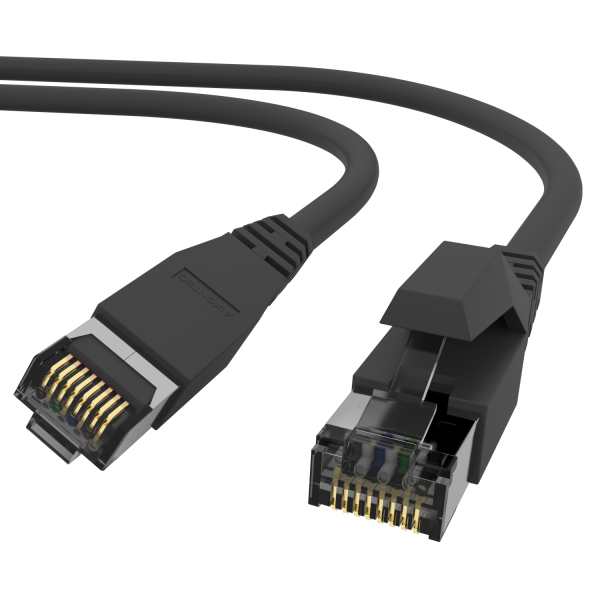 Câble de raccordement RJ45 Cat.6A S/FTP 4x2xAWG26/19 adapté aux chaînes porte-câbles PRO-500M, PUR LSZH, noir
