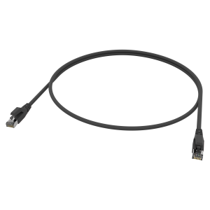 Câble de raccordement RJ45 Cat.6A S/FTP 4x2xAWG26/19 adapté aux chaînes porte-câbles PRO-500M, PUR LSZH, noir