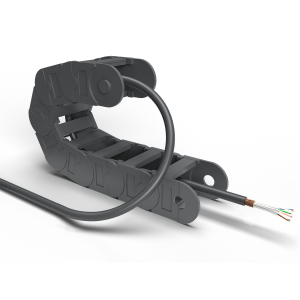 Câble de raccordement RJ45 Cat.6A S/FTP 4x2xAWG26/19 adapté aux chaînes porte-câbles PRO-500M, PUR LSZH, noir