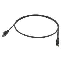 Câble de raccordement RJ45 Cat.6A S/FTP 4x2xAWG26/19 adapté aux chaînes porte-câbles PRO-500M, PUR LSZH, noir