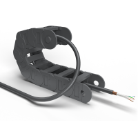 Câble de raccordement RJ45 Cat.6A S/FTP 4x2xAWG26/19 adapté aux chaînes porte-câbles PRO-500M, PUR LSZH, noir