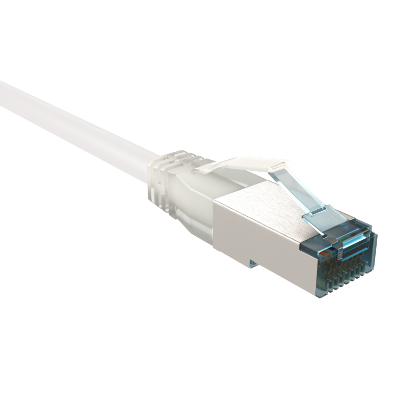 ROLINE Câble Data Center U/FTP Cat.7, avec connecteurs RJ45, 500 MHz  (Classe EA), LSOH, slim, blanc, 2 m - SECOMP France