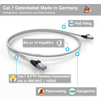 PRO-900S Cable de red  Cat.6A S/FTP AWG 27/7 LSOH gris-negro Cat.7 Cable de datos