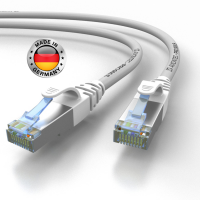 PRO-900S Cable de red Cat.6A S/FTP AWG 27/7 LSOH gris-blanco Cat.7 Cable de datos 1,5m