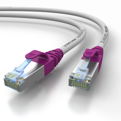 PRO-900S Cable de red Cat.6A S/FTP AWG 27/7 LSOH gris-lila, Cat.7 Cable de datos