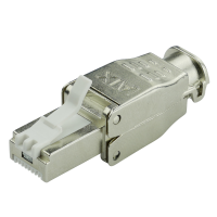 RJ45 plug Cat.6A, shielded ,tool less and field-configurable AWG 23-22 up to 9 mm diameter