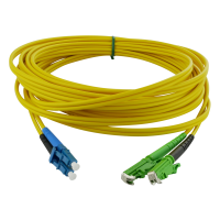Cable de fibra &oacute;ptica LC- E2000(APC)  d&uacute;plex monomodo 9/125&micro;m OS2 2.8 mm