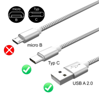 Pack doble AIXONflex Cable USB tipo C acero inoxidable oro-plata