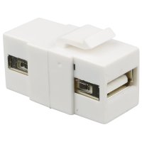 M&oacute;dulo adaptador Keystone USB 2.0 A hembra- A hembra blanco