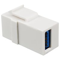 M&oacute;dulo adaptador Keystone USB 3.0 A hembra- A hembra blanco