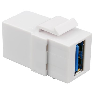 M&oacute;dulo adaptador Keystone USB 3.0 A hembra -A hembra, 90 &deg; grados, blanco