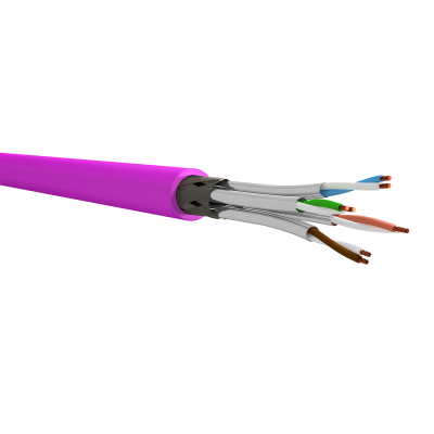LEONI MegaLine F6-90 Cable de datos Cat.7 S/FTP flex AWG27/7 LSOH flex magenta