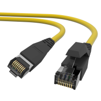 PRO-900M PUR S/FTP RJ45 10 GbE Cable de conexi&oacute;n industrial para exteriores LEONI MegaLine F6-90 AWG27/7 Amarillo
