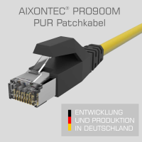 PRO-900M PUR S/FTP RJ45 10 GbE Industrial Patchcord LEONI MegaLine F6-90 AWG27/7 Yellow 0,5m