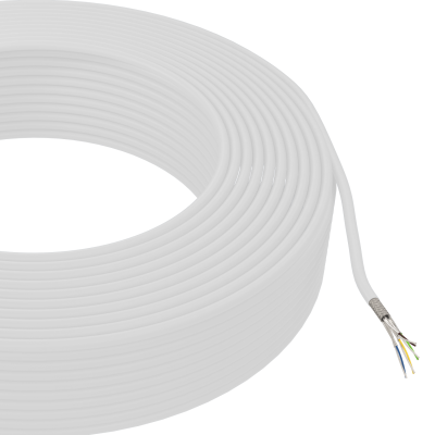 AIXONLAN 1000 Cat.7 S/FTP Installation Cable, Outer Sheath LSOH white 15m