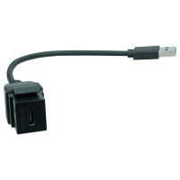 Keystone Modul USB C zu USB 2.0 A Stecker Kabel 15cm