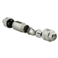 M12 d code 4 pin circular connector shielded male field mountable IP65/67