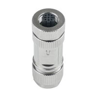 M12 D codificado conector de 4 pines hembra apantallado cableable en campo IP65/67