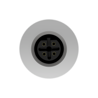 M12 d code 4 pin circular connector field mountable female unshielded IP65/67 4PACK