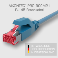 PRO-900M21 RJ45 Patchkabel 10 Gbe/500 MHz. Cat.7 S/FTP Rohkabel LSOH Blau 0,35m-2PACK