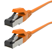 PRO-900M RJ45 Patchcord 10GbE/500 MHz. Cat.7 S/FTP bulk cable LSOH Orange 0,5m-2PACK