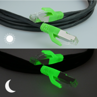 PRO-LIGHTpatch 400M Cat.6 U/FTP Cable de red  AWG 27/7 LSOH negro-verde claro 5m